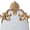 Vic 21 Inch Oval Wall Mirror Ornate Scrolled Wood Frame Antique Gold Finish By Casagear Home BM285953