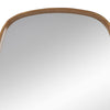 Roe 27 Inch Wall Mirror Brown Curved Pine Wood Frame Minimalistic By Casagear Home BM285960