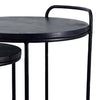 18 22 Inch Round Nesting End Tables Set of 2 Mango Wood Set of 2 Black By Casagear Home BM286119