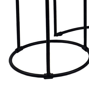 18 22 Inch Round Nesting End Tables Set of 2 Mango Wood Set of 2 Black By Casagear Home BM286119