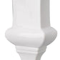 14 Inch Decorative Ceramic Vase Artistic Turned Urn White and Gold Rim By Casagear Home BM286151