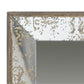 Filo 15 Inch Square Accent Wall Mirror Raised Edges Silver Wood Frame By Casagear Home BM286154