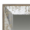 Filo 15 Inch Square Accent Wall Mirror Raised Edges Silver Wood Frame By Casagear Home BM286154