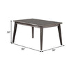 Kya 60 Inch Rectangular Dining Table Dark Gray Top Tapered legs Gray By Casagear Home BM286291