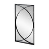 32 Inch 3 Piece Wall Mirror Concentric Circles Stylish Black Metal Frame By Casagear Home BM286307