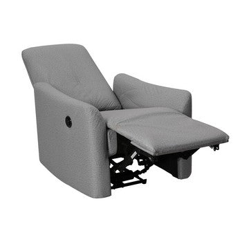 35 Inch Modern Power Recliner Chair Touch Control Button Gray Fabric By Casagear Home BM286360