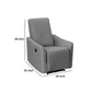 35 Inch Modern Power Recliner Chair Touch Control Button Gray Fabric By Casagear Home BM286360