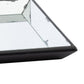 24 Inch Square Decorative Tray with Mirrored Surface Modern Style Black By Casagear Home BM286364