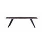 Salz 60 Inch Modern Dining Bench Acacia Wood Live Edge Gray Black By Casagear Home BM286418