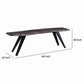 Salz 60 Inch Modern Dining Bench Acacia Wood Live Edge Gray Black By Casagear Home BM286418