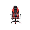 22 Inch Office Gaming Chair Red Black Faux Leather with Back Pillows By Casagear Home BM286422