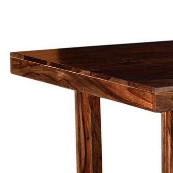 Sari 80 Inch Dining Table Acacia Wood Uniquely Salvaged Look Brown By Casagear Home BM286504