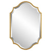 27 x 41 Modern Beveled Mirror in Classic Metal Frame, Gold Leaf Finish By Casagear Home