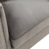 Zion 53 Inch Accent Loveseat Handmade Nailhead Trim Tufted Gray Velvet By Casagear Home BM286570