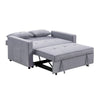 Jayce 56 Inch Convertible Sleeper Loveseat with Side Pocket Light Gray By Casagear Home BM286634