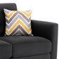 Caden 54 Inch Modern Loveseat with Side Pocket and 2 Pillows Dark Gray By Casagear Home BM286688