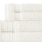 Gem 6 Piece Towel Set Extra Soft Turkish Cotton Absorbent Texture White By Casagear Home BM287471