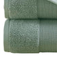 Lyra 2 Piece Ultra Soft Towel Set Cotton Absorbent Texture Sage Green By Casagear Home BM287483