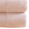 Lyra 2 Piece Ultra Soft Towel Set Cotton Absorbent Texture Blush Pink By Casagear Home BM287484