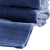 Lyra 18 Piece Ultra Soft Towel Set Absorbent Textured Cotton Navy Blue By Casagear Home BM287496