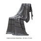 Kai 50 x 70 Throw Blanket with Fringes Soft Knitted Cotton Gray By Casagear Home BM287504