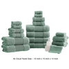 Lyra 18 Piece Ultra Soft Towel Set Absorbent Textured Cotton Sage Green By Casagear Home BM287520