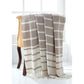 Ida 60 x 70 Throw Blanket with Diamond Knitted Cotton Beige and White By Casagear Home BM287533