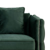 Zion 53 Inch Accent Loveseat Nailhead Trim Button Tufted Green Velvet By Casagear Home BM287658