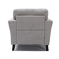 Otto 37 Inch Armchair Pocket Coil Springs 2 Throw Pillows Gray Velvet By Casagear Home BM287682