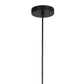 6 Inch Modern LED Pendent Light Rippled Glass Shade Smoky Finish Black By Casagear Home BM287707