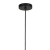 6 Inch Modern LED Pendent Light Rippled Glass Shade Smoky Finish Black By Casagear Home BM287707