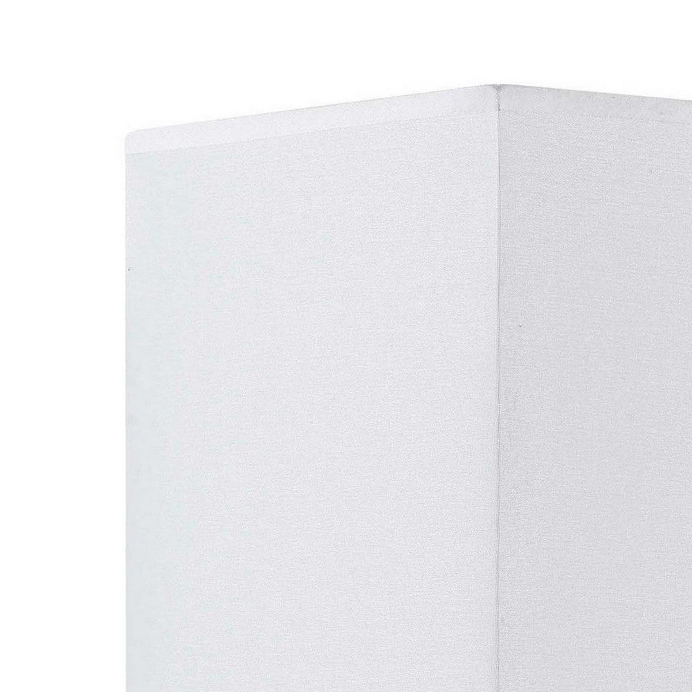 12 Inch Modern Wall Lamp with Fabric Shade On Off Rocker Switch White By Casagear Home BM287709