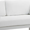 Cilo 65 Inch Outdoor Sofa White Water Resistant Fabric Aluminum Frame By Casagear Home BM287723