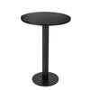 Keli 43 Inch Outdoor Bar Table, Black Aluminum Frame, Foldable Design By Casagear Home