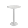 Keli 43 Inch Outdoor Bar Table, White Aluminum Frame, Foldable Design By Casagear Home