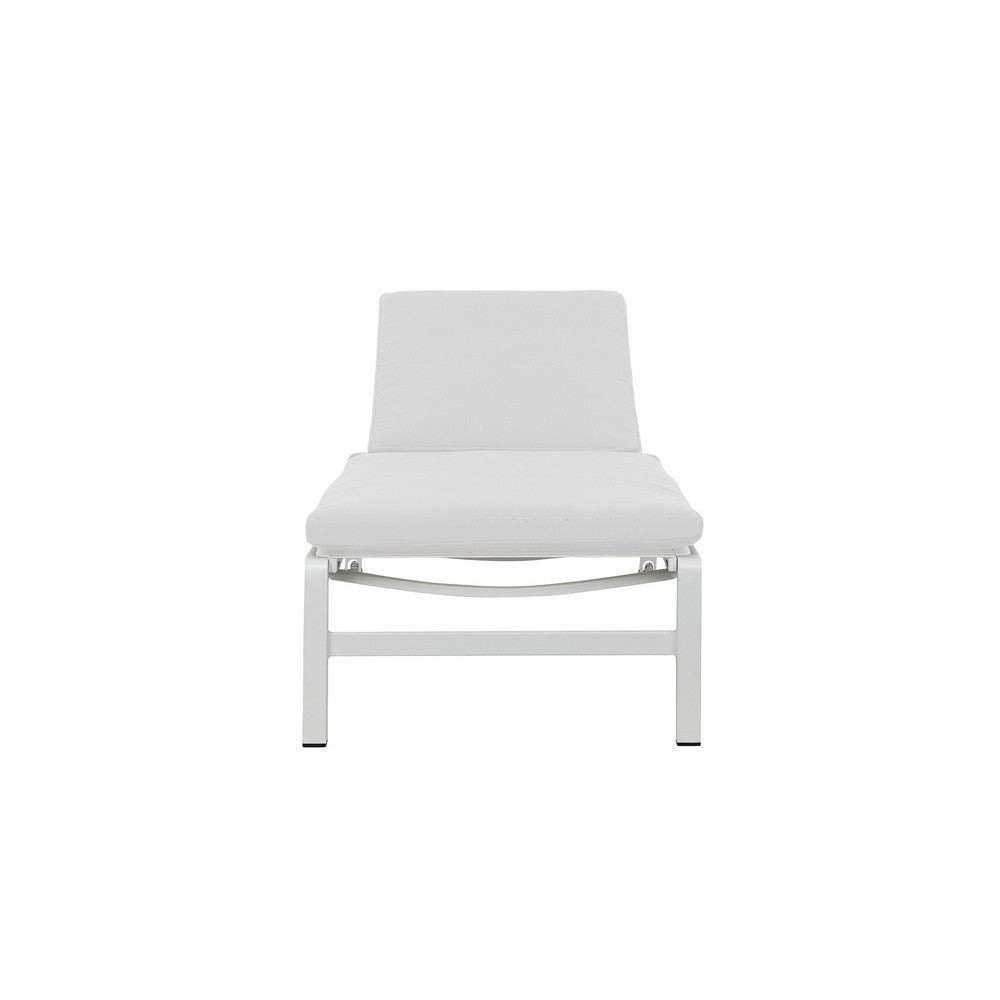 Edie 76 Inch Outdoor Lounger Cushion White By Casagear Home BM287747