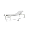 Edie 76 Inch Outdoor Lounger Cushion White By Casagear Home BM287747