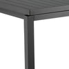 Meta 95 Inch Extendable Dining Table Gray Aluminum Frame Plank Style Top By Casagear Home BM287779