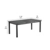 Meta 95 Inch Extendable Dining Table Gray Aluminum Frame Plank Style Top By Casagear Home BM287779