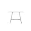 Keli 43 Inch Bar Table Classic White Aluminum Frame Rectanglular Top By Casagear Home BM287784