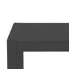 Kili 35 Inch Coffee Table Polyresin Surface Jet Black Aluminum Frame By Casagear Home BM287846