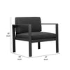 Kili 29 Inch Armchair Jet Black Aluminum Frame Water Resistant Fabric By Casagear Home BM287852