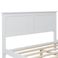 Grant Modern Full Size Platform Bed with Slats and Headboard Classic White By Casagear Home BM287878