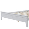 Grant Modern Full Size Platform Bed with Slats and Headboard Classic White By Casagear Home BM287878