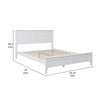 Grant Modern Full Size Platform Bed with Slats and Headboard Classic White By Casagear Home BM287878