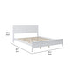 Grant Modern Queen Platform Bed with Slats and Headboard Classic White By Casagear Home BM287879