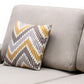 Meg 67 Inch Modern Loveseat with Throw Pillows Adjustable Height Beige By Casagear Home BM287956