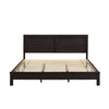 Isla King Size Panel Bed with Low Profile Rubberwood Frame Dark Brown By Casagear Home BM287981