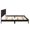 Isla King Size Panel Bed with Low Profile Rubberwood Frame Dark Brown By Casagear Home BM287981