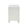 Lexi 28 Inch Modern Nightstand with 3 Drawers Shimmer Accents Off White By Casagear Home BM287992